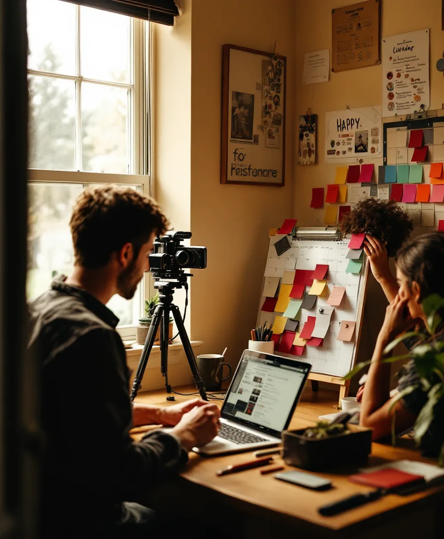 The Plumora team working together in the Avenue D studio